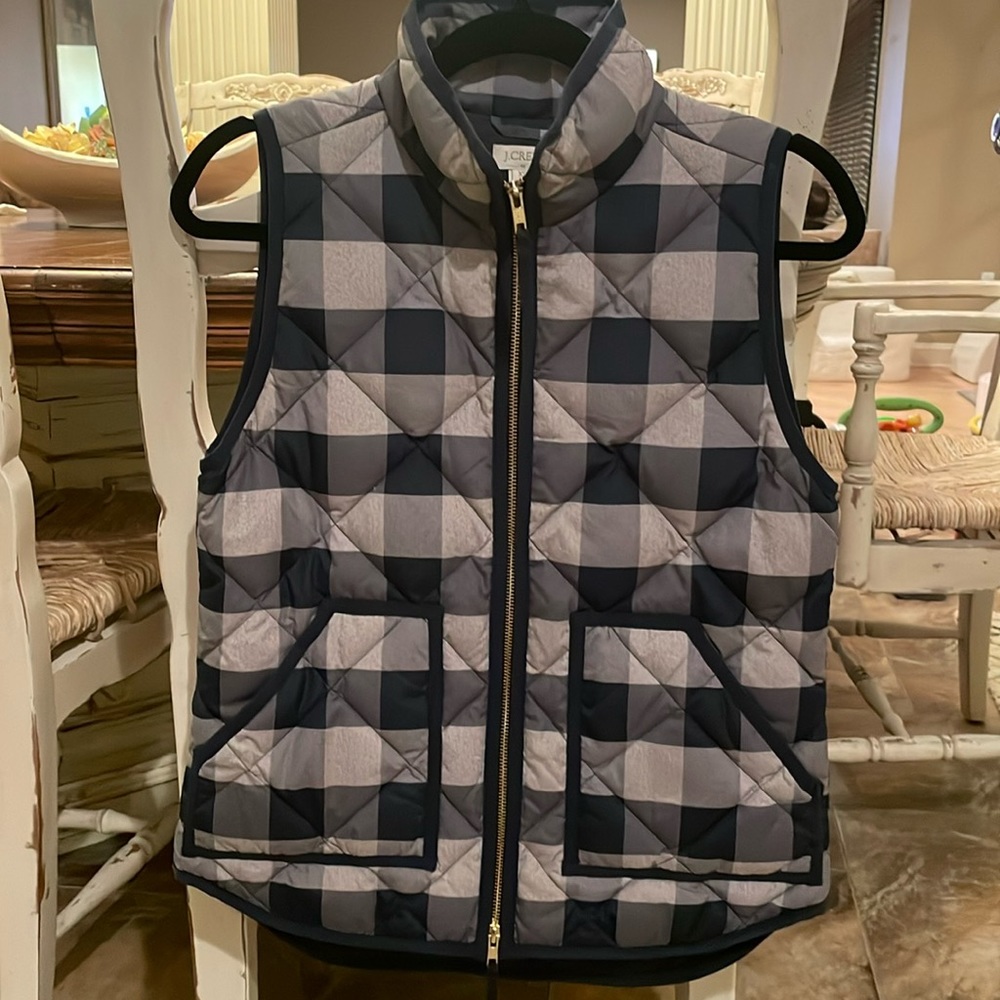 Jcrew Navy Plaid vest